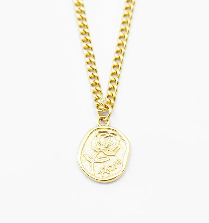Rose Coin Necklace