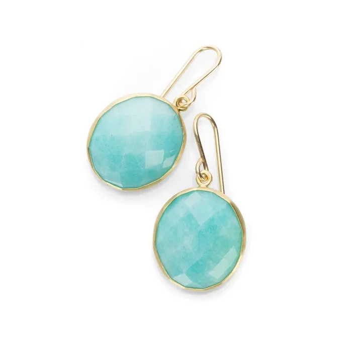 Rose Cut Amazonite Earrings