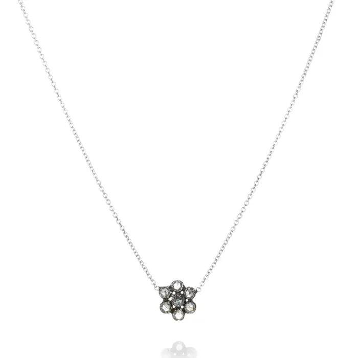 Rose Cut Flower Pendant Necklace