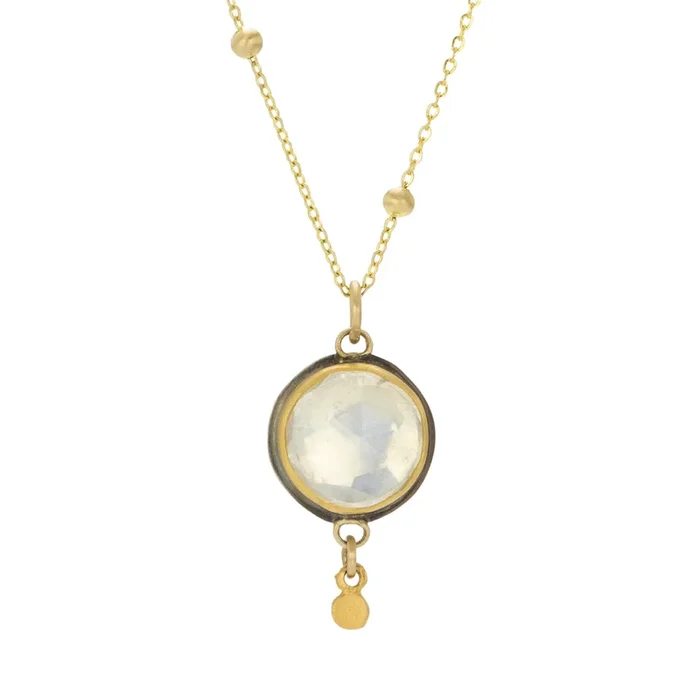 Rose Cut Moonstone Necklace