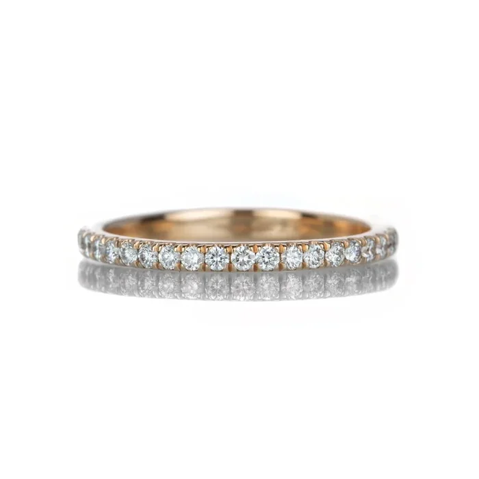 Rose Gold Half Diamond Band