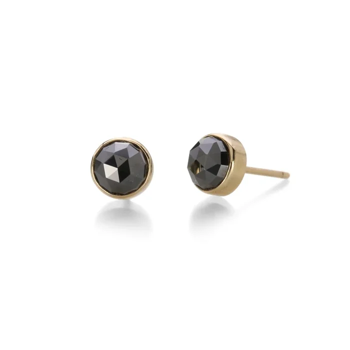 Rosecut Hematite Studs