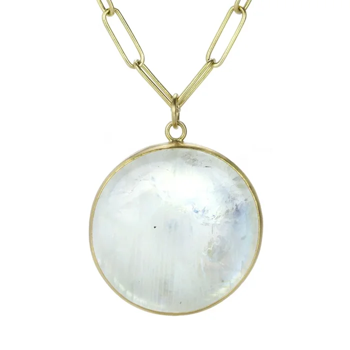 Round Blue Moonstone Pendant (Pendant Only)