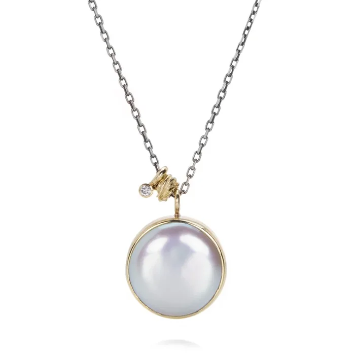 Round Cultured Pearl Pendant Necklace