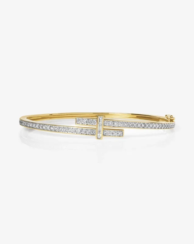 Round Diamond Wrap Bangle
