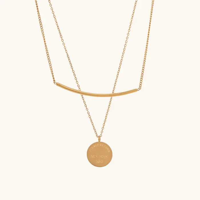 Round Line Two Layer Necklace