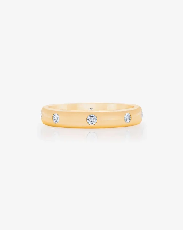 Round Luxe Inlay Eternity Band