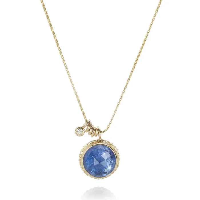 Round Tanzanite Pendant Necklace