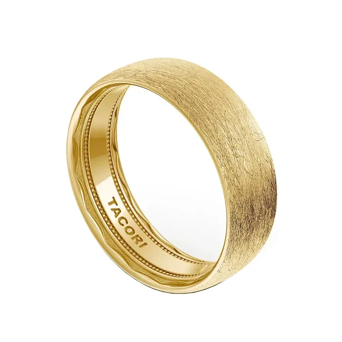 Rounded Top Brushed Finish Band
