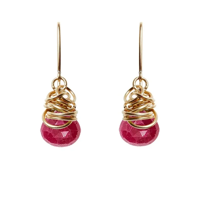 Ruby Dangle Earrings