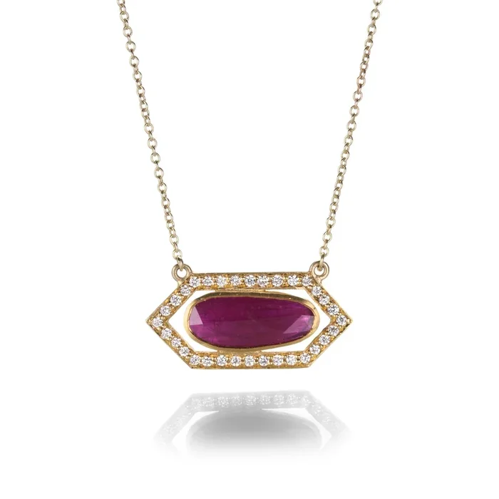 Ruby Hex Necklace