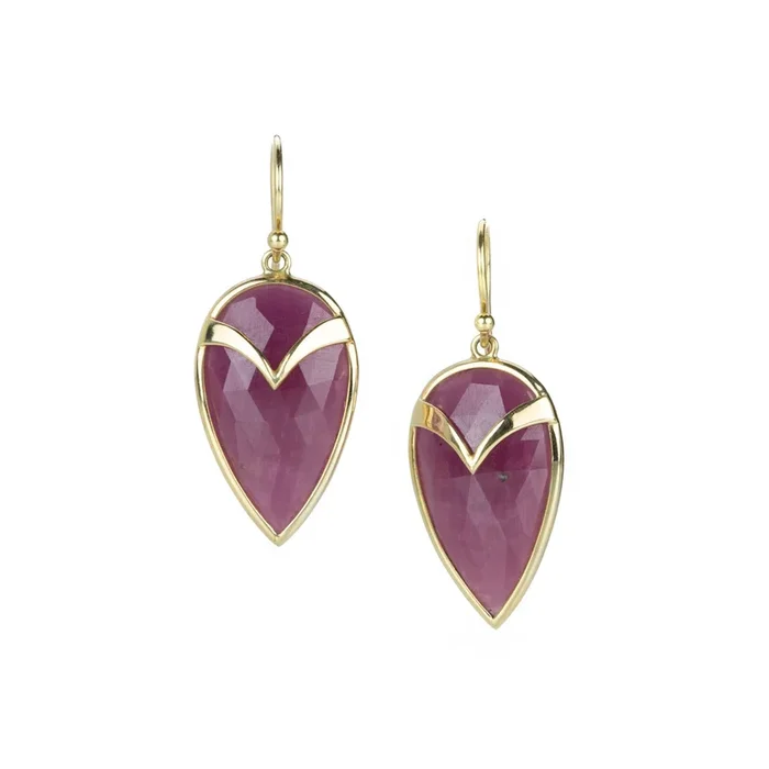 Ruby Owl Earrings