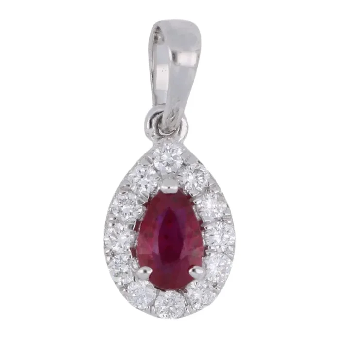 Ruby Pendant (Ruby 0.24 cts. White Diamond 0.13 cts.)