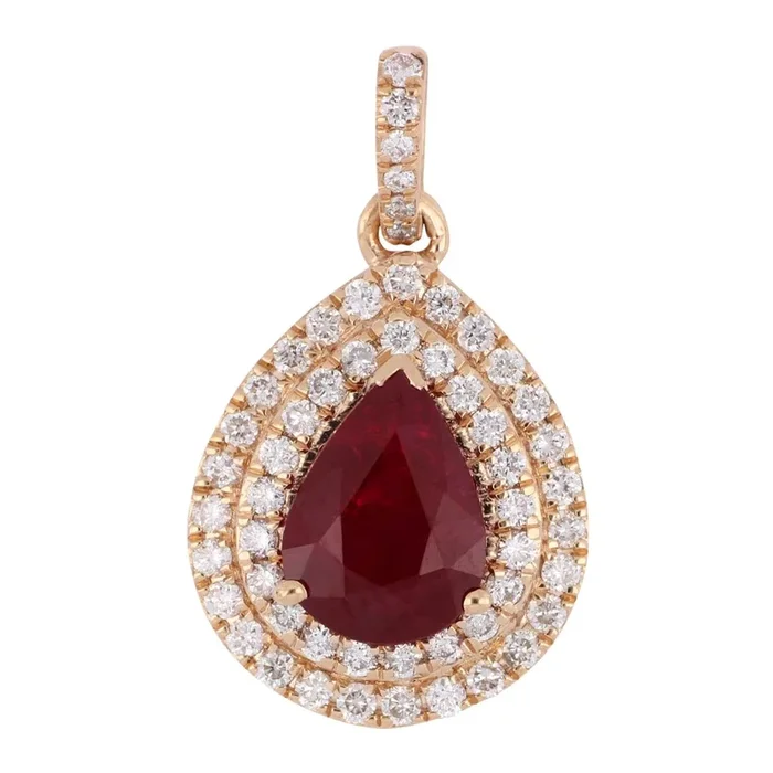 Ruby Pendant (Ruby 1.14 cts. White Diamond 0.33 cts.)