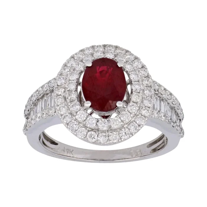 Ruby Ring (Ruby 2.05 cts. White Diamond 0.36 cts. White Diamond 0.79 cts.)