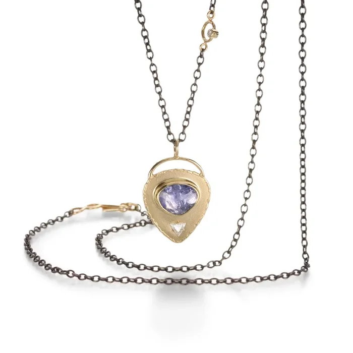 Ruffled Lotus Tanzanite Necklace