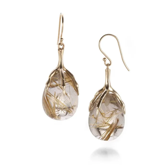 Rutilated Quartz Earrings
