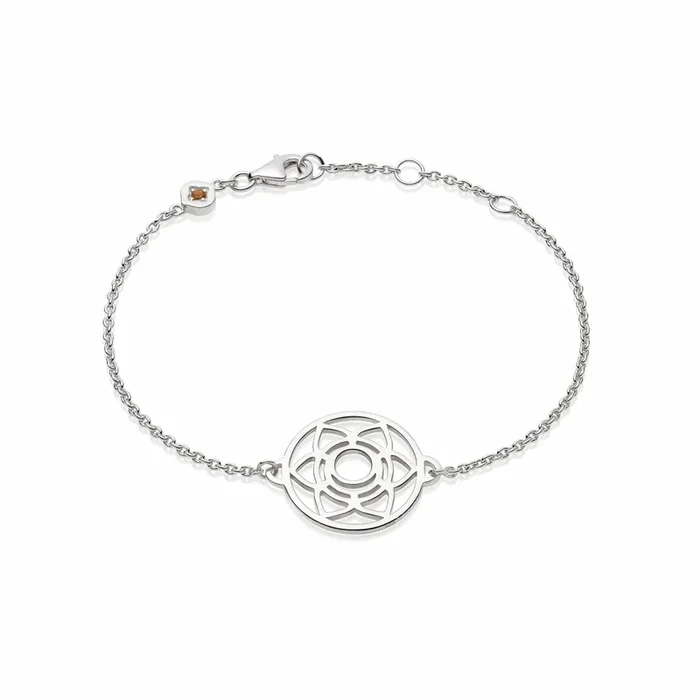 Sacral Chakra Chain Bracelet Sterling Silver