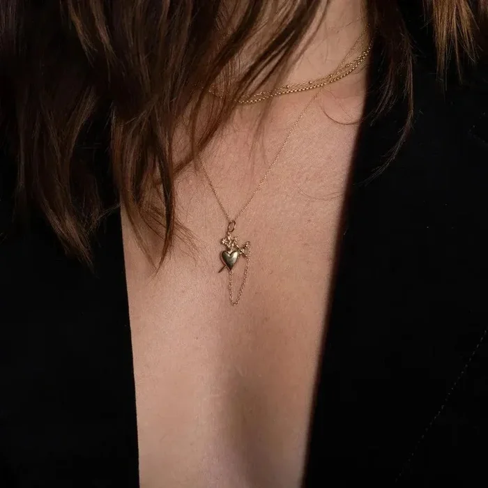 Sacred Heart Drop Pendant