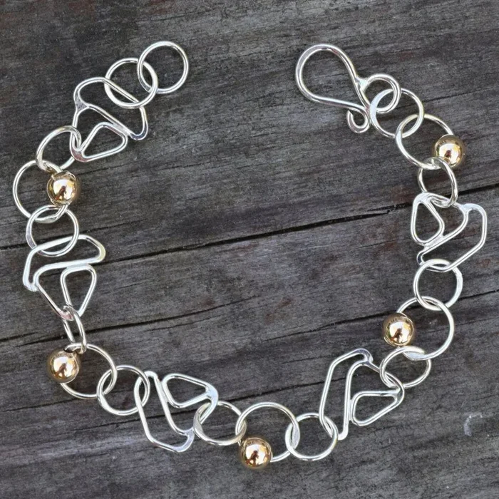 Sailboats and Beads Link Bracelet 262