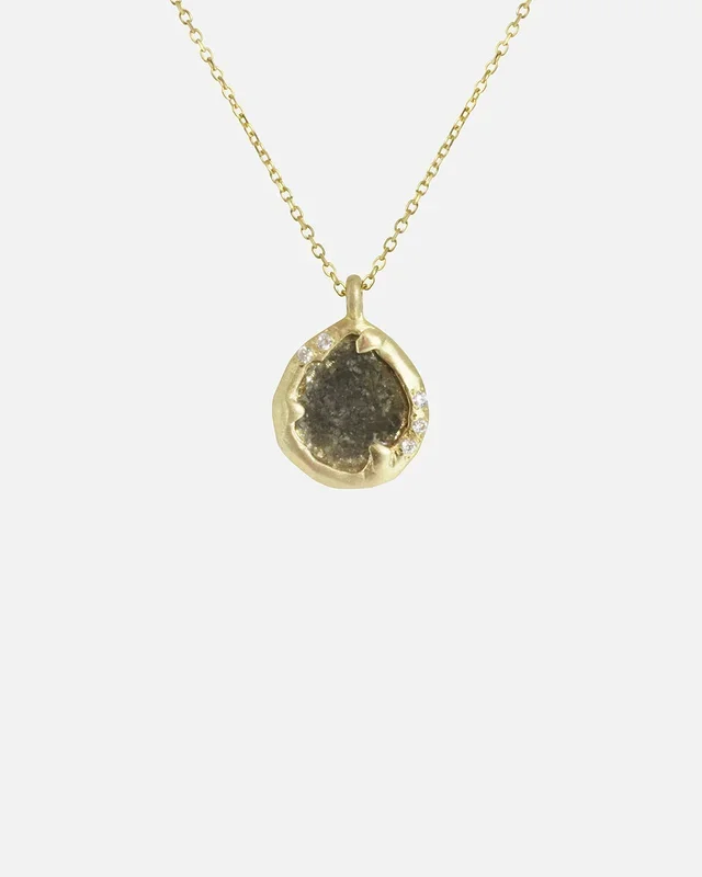Salt and Pepper Sliced Necklace / I