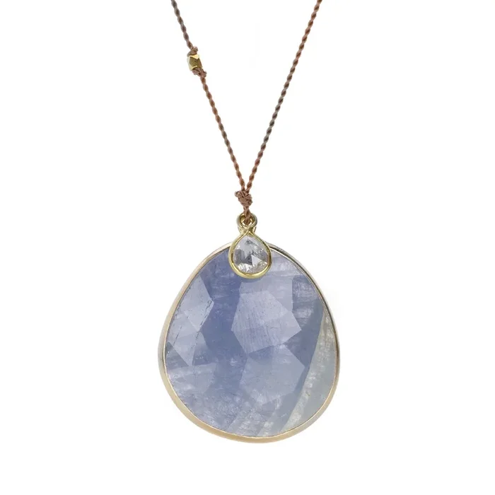 Sapphire and Diamond Pendant Necklace