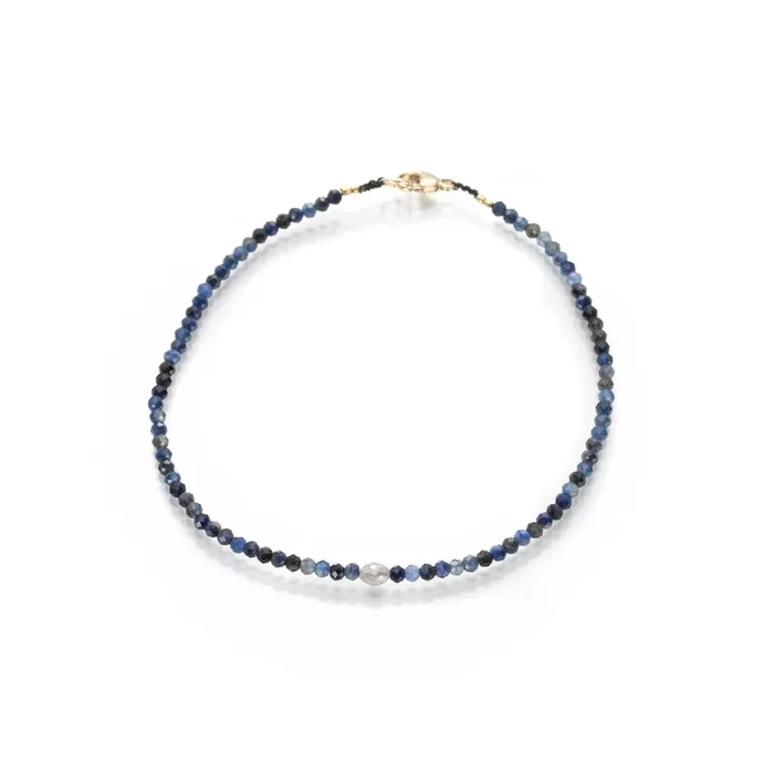 Sapphire and Gray Diamond Bracelet