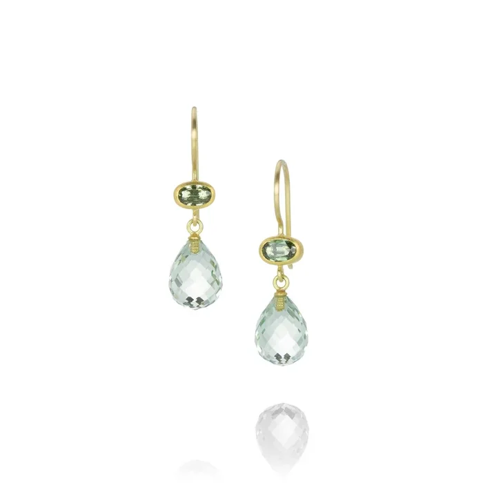 Sapphire and Quartz Apple & Eve Earrings