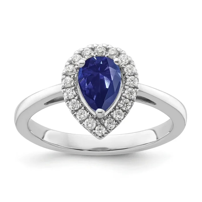 Sapphire Raindrop Ring