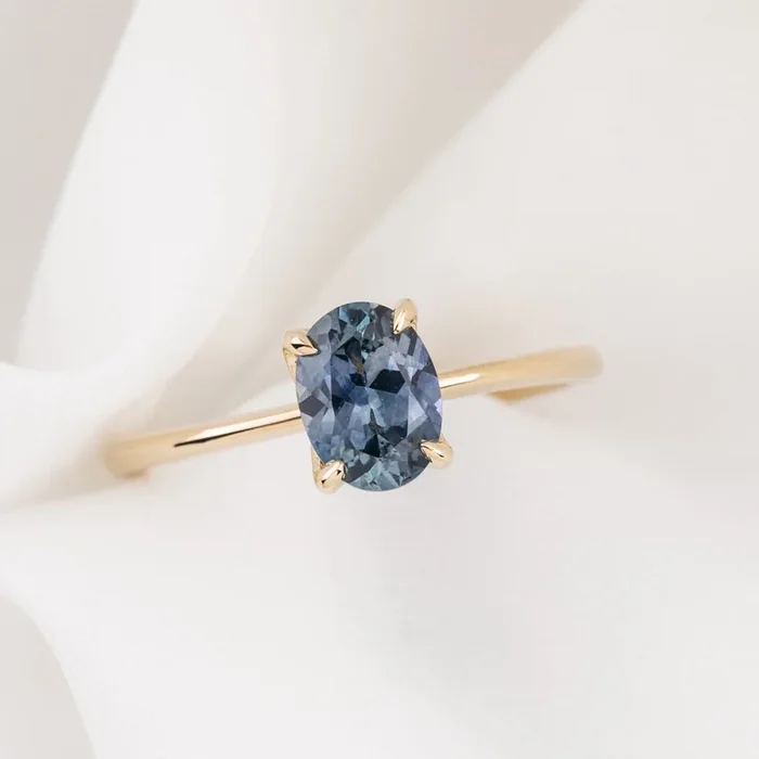 Sara Ring, 1.21ct Blue Montana Sapphire