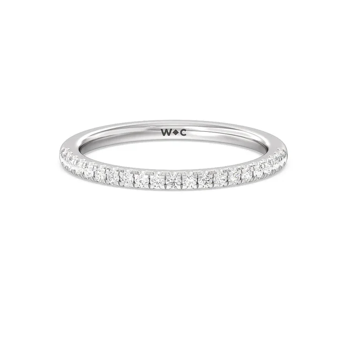 Saturn Double Halo Solitaire Diamond Wedding Band
