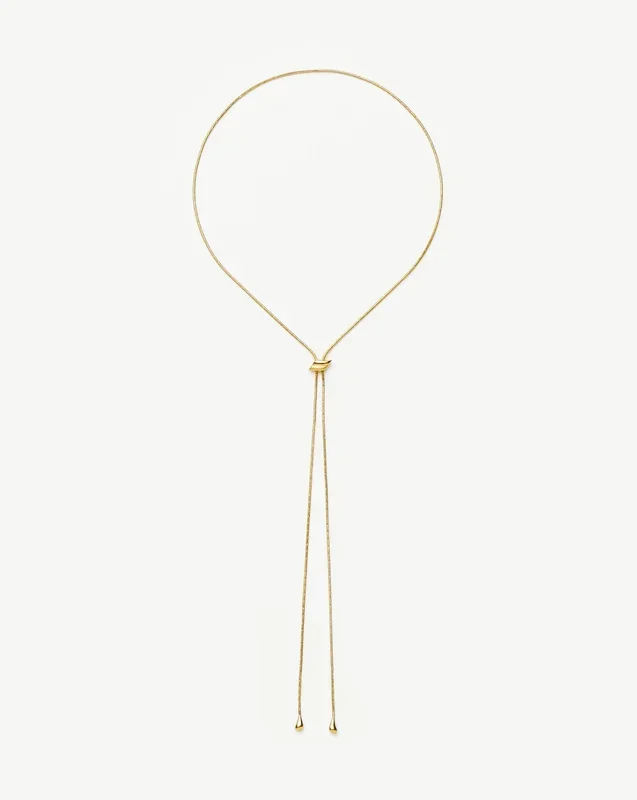 Savi Slider Lariat Chain Necklace | 18k Gold Vermeil