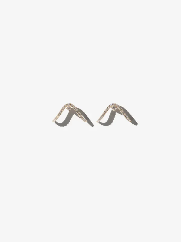 SBE415 Sea of Beauty. Diamond Curve Earring