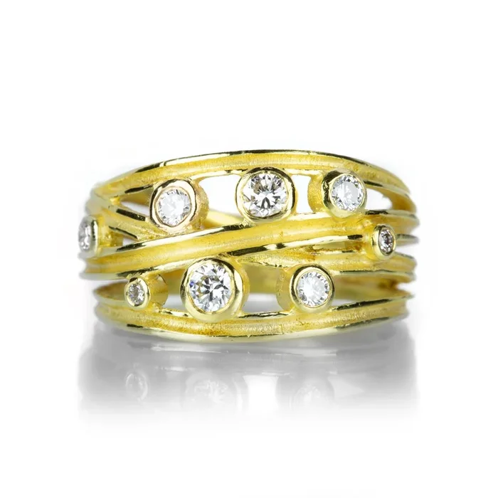 Scattered Diamond Multi Wrap Ring