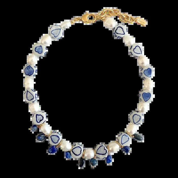 Seaside Heart Pearl Necklace