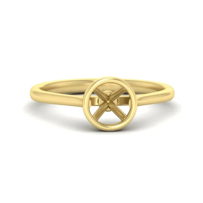 Semi Mount Petite Bezel Solitaire Engagement Ring