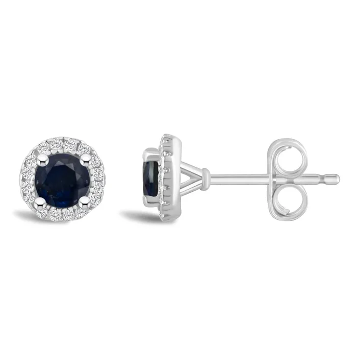 September Midnight Sapphire Earrings