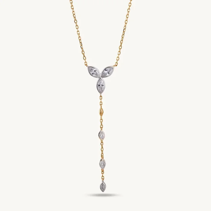 Serenity Lariate Necklace | 18K Gold Vermeil Plated