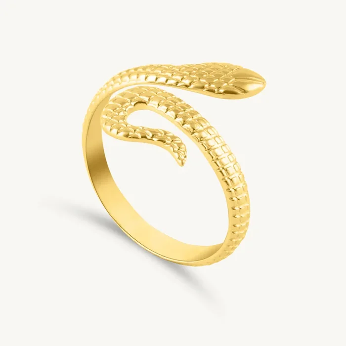 Serpent’s Embrace Gold Ring