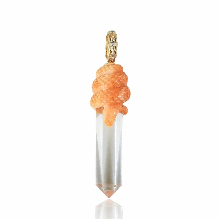 Serpentine Crystal Charm