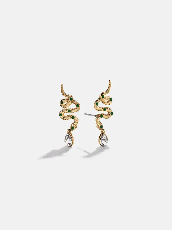 Serpentine Gold Earrings – Snake