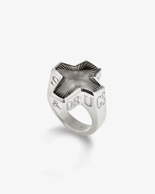 Sex & Drugs & Rock & Roll Enamel Ring