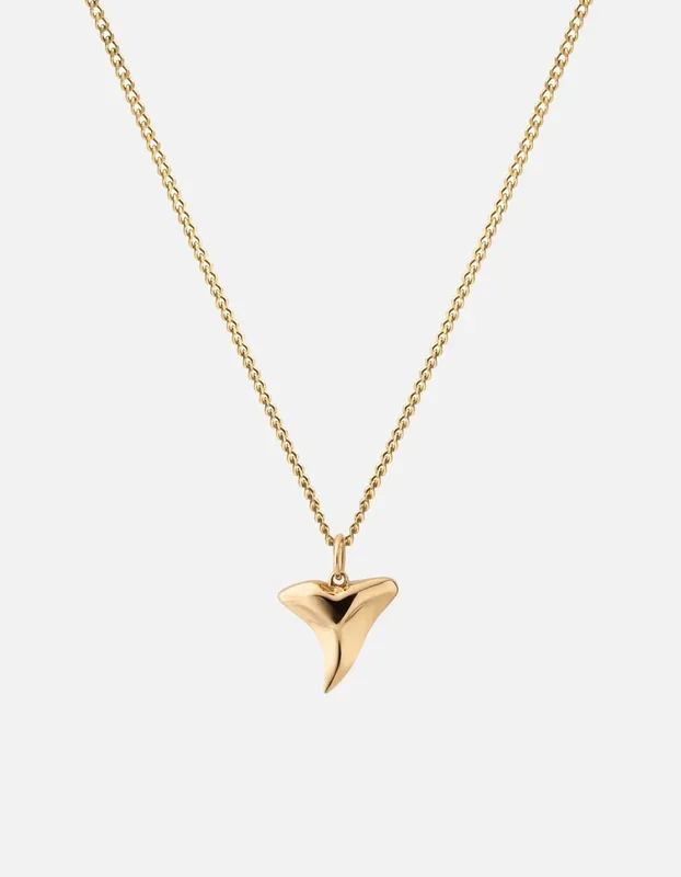 Shark Tooth Necklace, Gold Vermeil