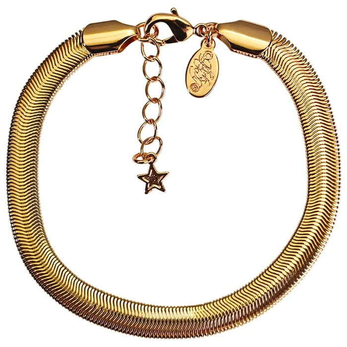 Sheer Elegance Serpentine Bracelet (Rose Goldtone)