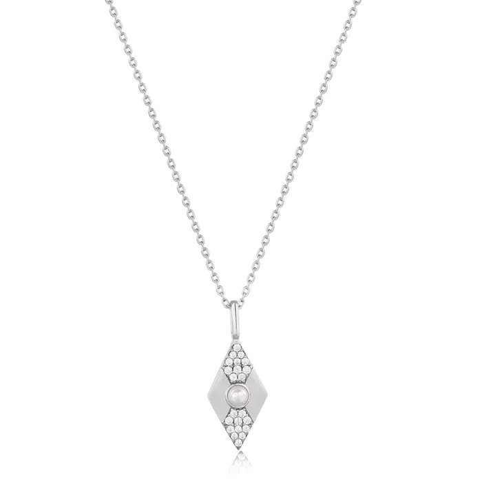 Shell Pearl Geometric Pendant