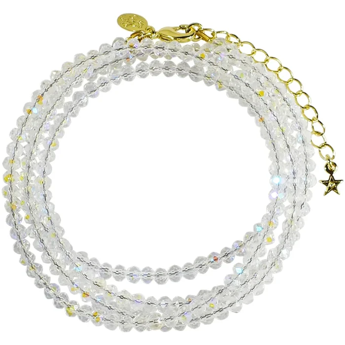 Shimmer Bead 32″ Necklace (Goldtone/Crystal Ice AB)