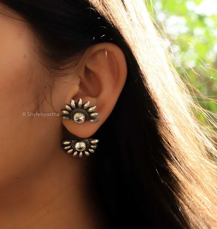 Shiva Zircon Spiked Bold Studs