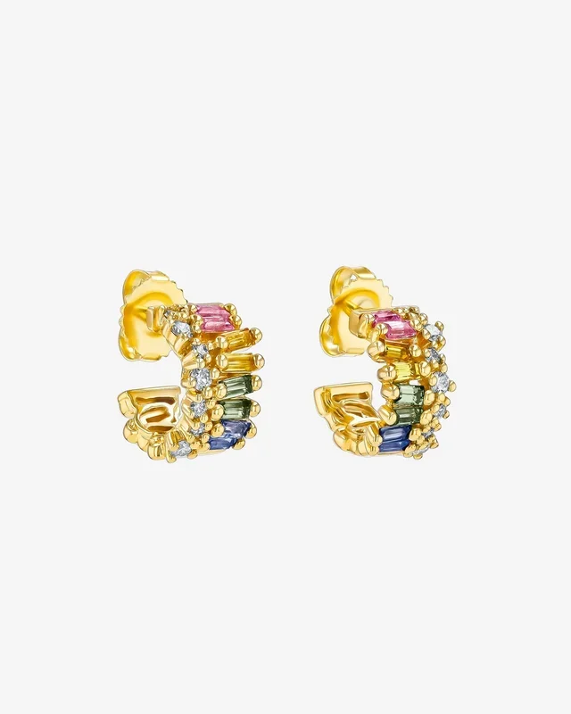 Short Stack Pastel Sapphire Mini Hoops