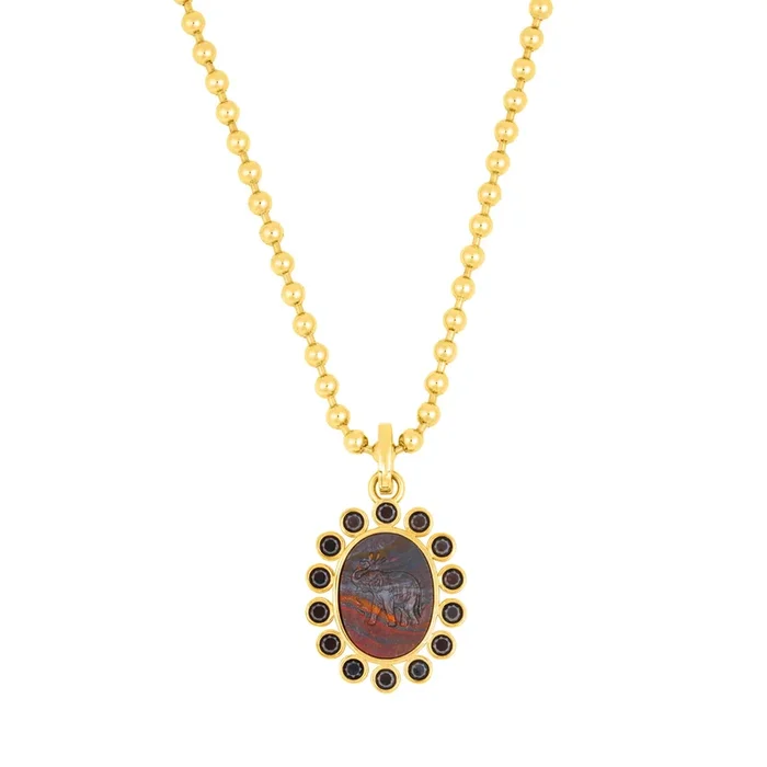 Sienna Small Intaglio Elephant Pendant