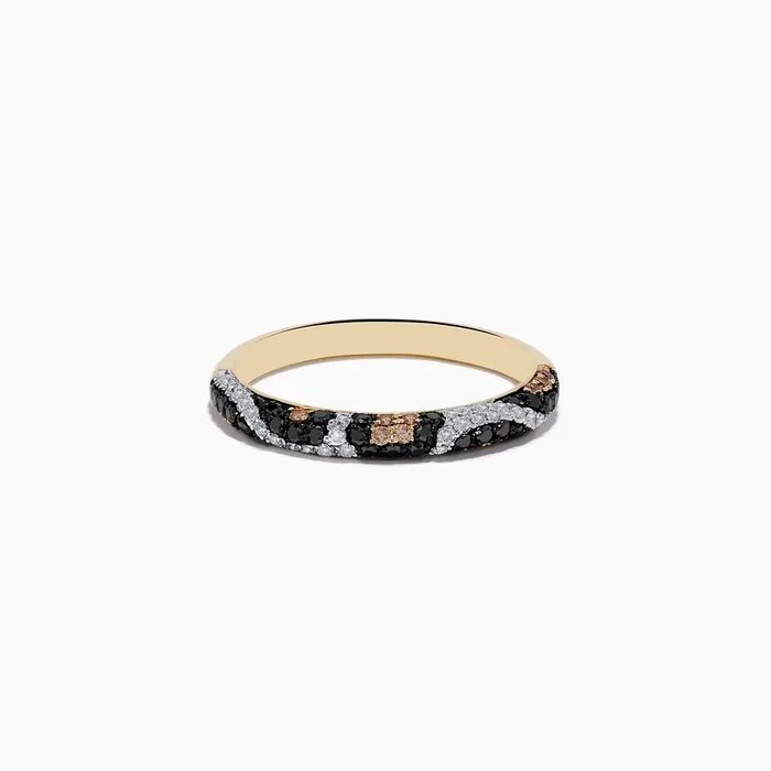 Signature 14K Yellow Gold Black, Espresso, and White Diamond Ring